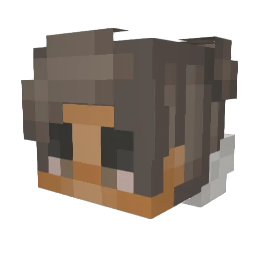 Pravitrox Minecraft avatar head, 3D render
