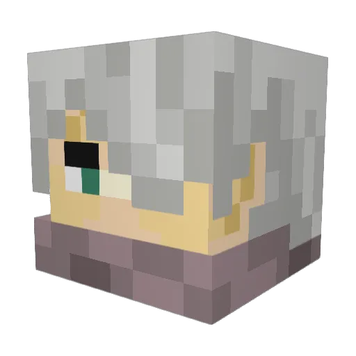 Pravus Minecraft avatar head, 3D render