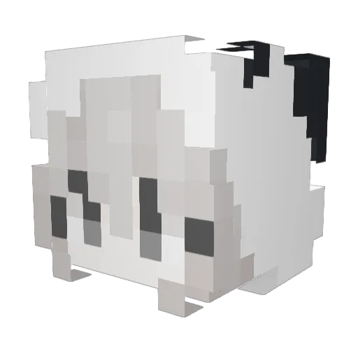 Pravzc Minecraft avatar head, 3D render