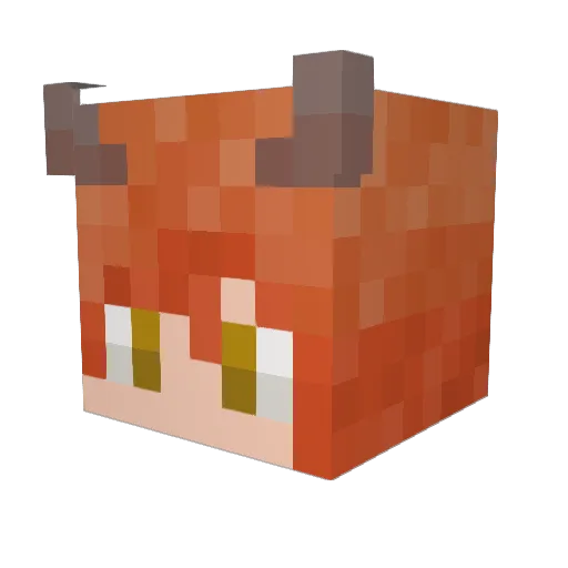 PrawnStarItsi Minecraft avatar head, 3D render