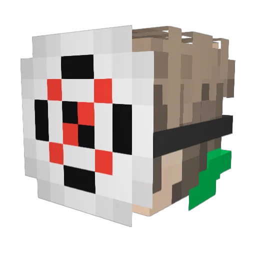 Prax_19 Minecraft avatar head, 3D render