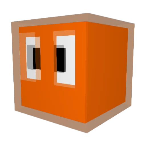 Praxibetl Minecraft avatar head, 3D render
