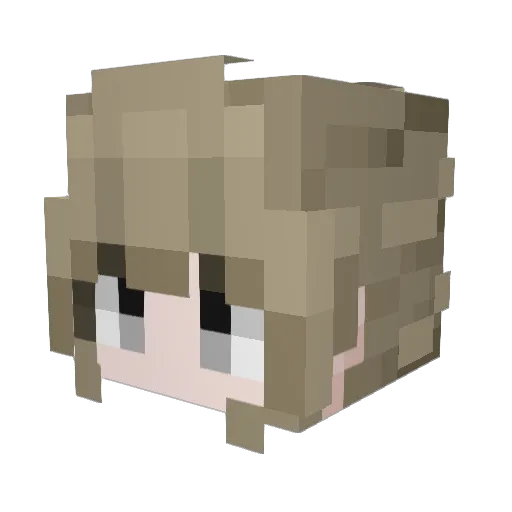 Pray_7Year Minecraft avatar head, 3D render