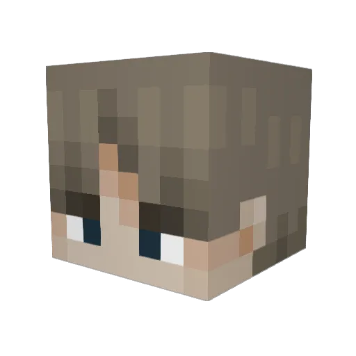 Prayersz Minecraft avatar head, 3D render