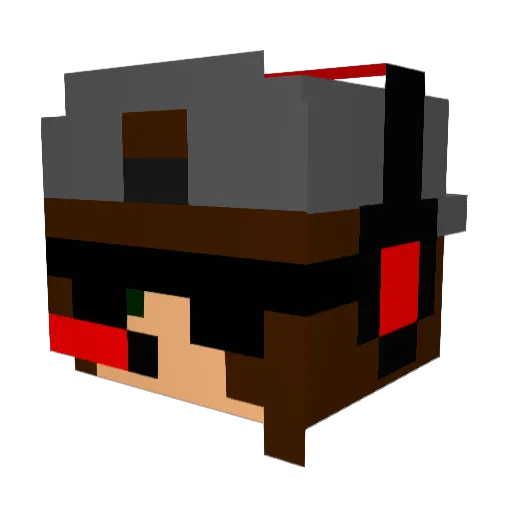 Praywithyou Minecraft avatar head, 3D render