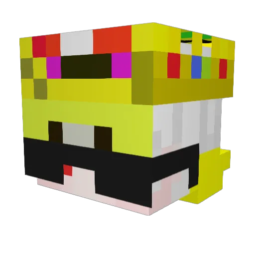 PrayzzyXD Minecraft avatar head, 3D render