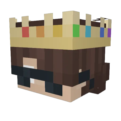 Prcvle Minecraft avatar head, 3D render