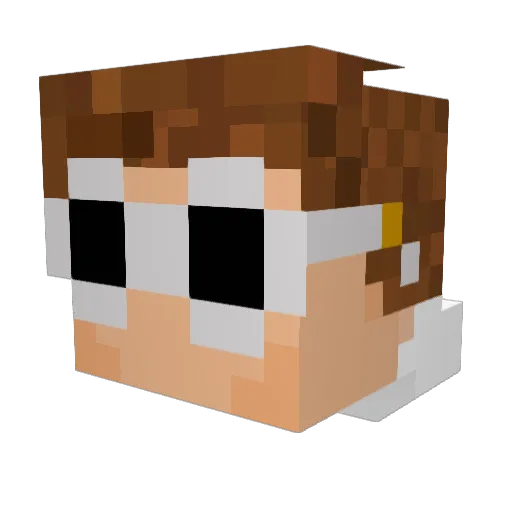 PrdxTO Minecraft avatar head, 3D render