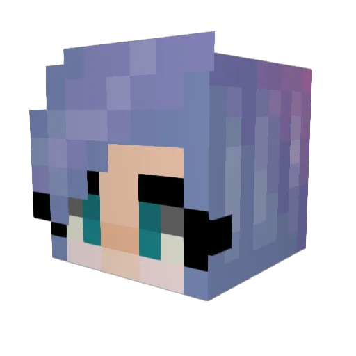 Pre104 Minecraft avatar head, 3D render