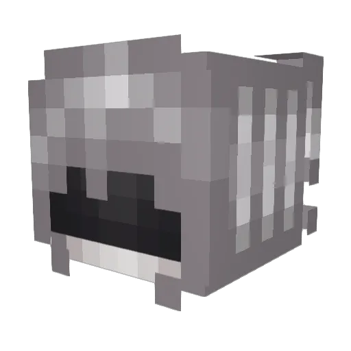 PreGqpple Minecraft avatar head, 3D render