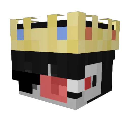 PreMelone Minecraft avatar head, 3D render