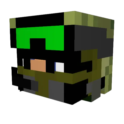 Preacher12B Minecraft avatar head, 3D render