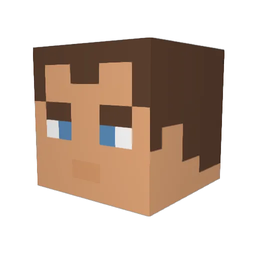 PreacherYuri Minecraft avatar head, 3D render