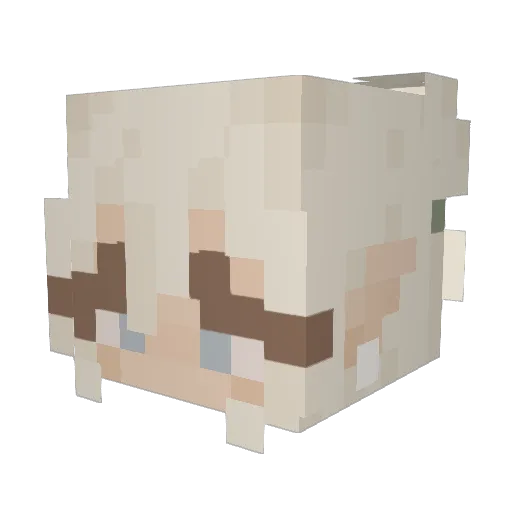 Prebski Minecraft avatar head, 3D render
