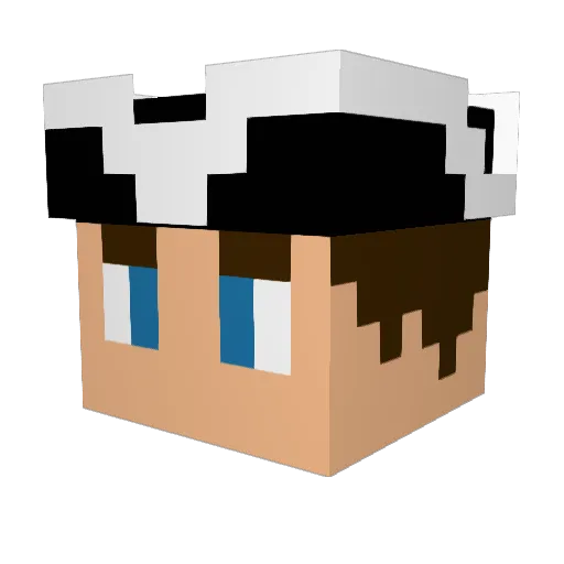 PrebuiltBot Minecraft avatar head, 3D render