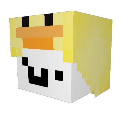 PrecaCZ Minecraft avatar head, 3D render