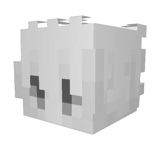 Precare Minecraft avatar head, 3D render