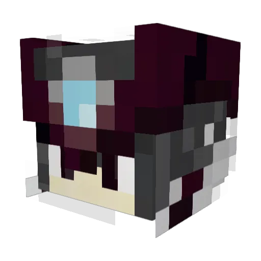 Precat Minecraft avatar head, 3D render