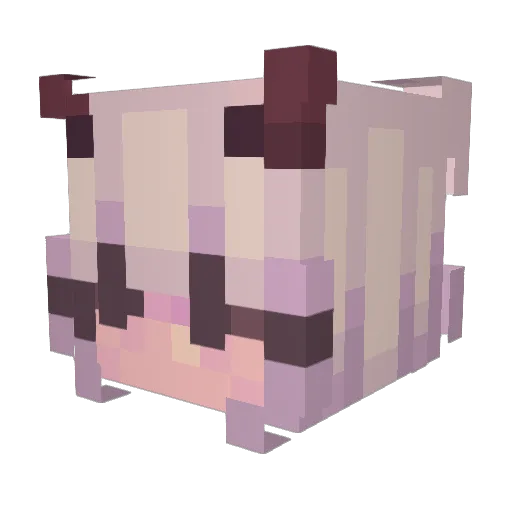Precka Minecraft avatar head, 3D render