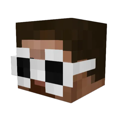Preconditioning Minecraft avatar head, 3D render