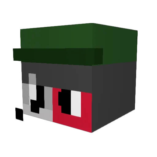 Precooled007 Minecraft avatar head, 3D render