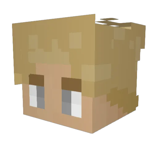 Pred3tor Minecraft avatar head, 3D render