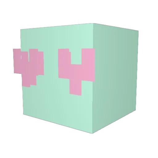 Pred_27 Minecraft avatar head, 3D render