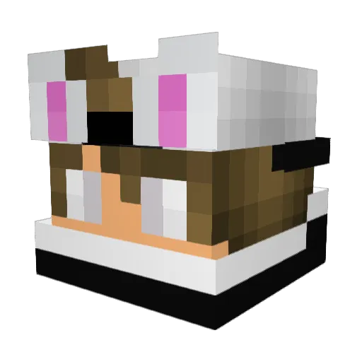PredaKore Minecraft avatar head, 3D render