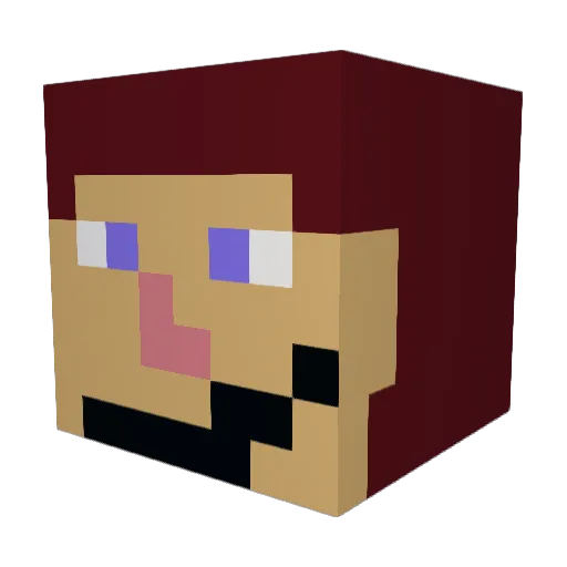 Predator100101 Minecraft avatar head, 3D render