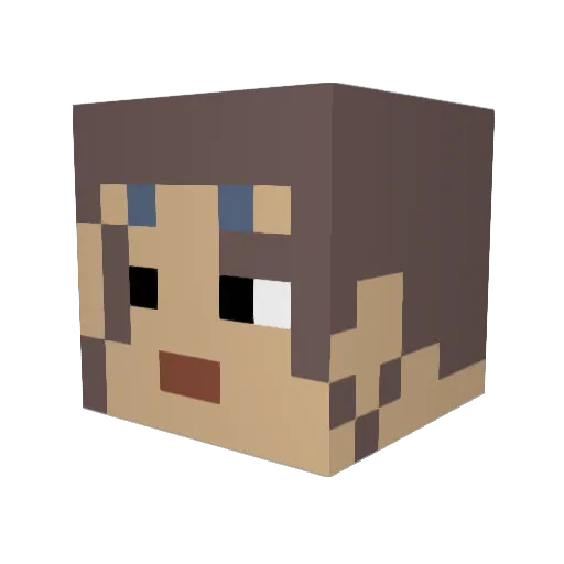 Predator1717 Minecraft avatar head, 3D render