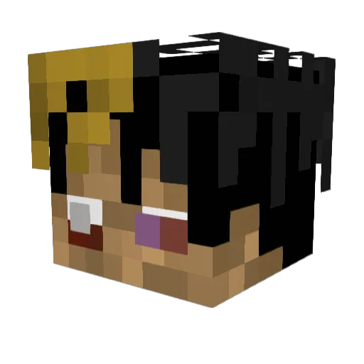 PredatorCO Minecraft avatar head, 3D render
