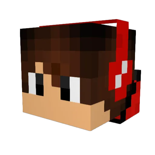 PredatorGamingX Minecraft avatar head, 3D render