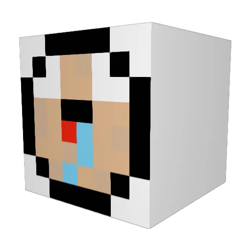 PredatorSebi Minecraft avatar head, 3D render