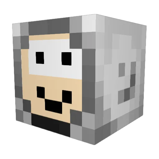 Predatum Minecraft avatar head, 3D render