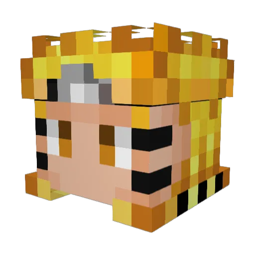 Prediking_YT Minecraft avatar head, 3D render
