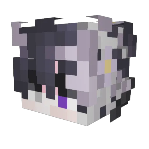 Prediktis Minecraft avatar head, 3D render