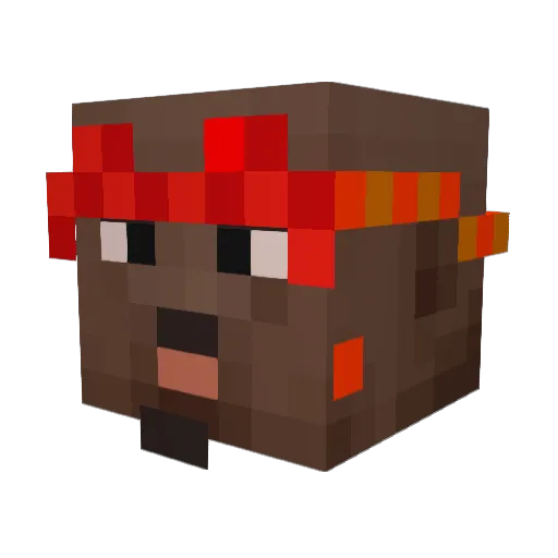 Predipo Minecraft avatar head, 3D render