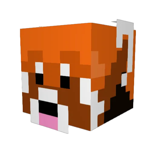 PredonMan Minecraft avatar head, 3D render