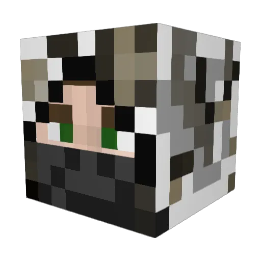 Preedx2 Minecraft avatar head, 3D render