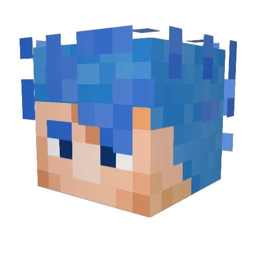 Preeeeeeeet Minecraft avatar head, 3D render