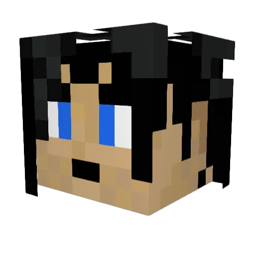 Preemz Minecraft avatar head, 3D render