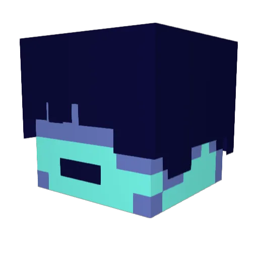 Preen48 Minecraft avatar head, 3D render