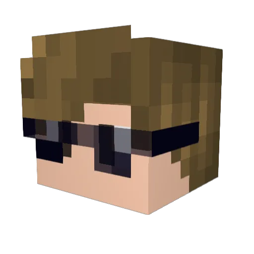 Preesaq Minecraft avatar head, 3D render