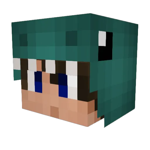 PreferRod Minecraft avatar head, 3D render