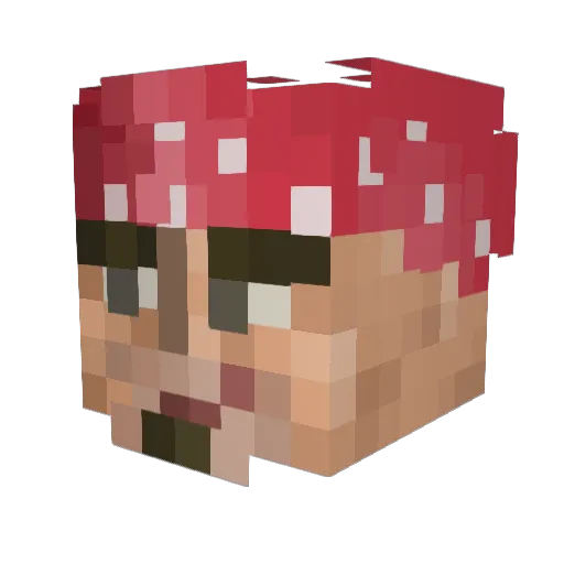 PreferredBird Minecraft avatar head, 3D render