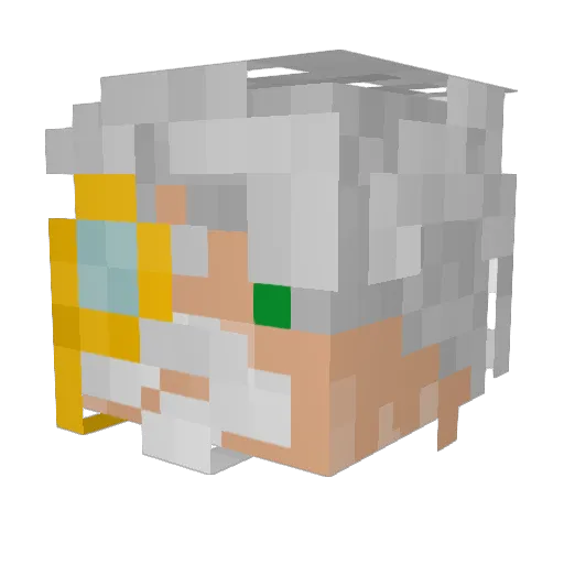 PrefinjenGospod Minecraft avatar head, 3D render