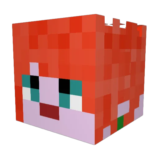 PrefixSuffix111 Minecraft avatar head, 3D render