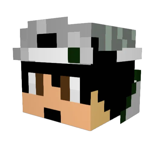 Prefix_Izzda Minecraft avatar head, 3D render