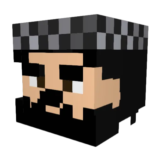 Preglic Minecraft avatar head, 3D render