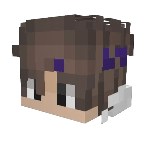 Pregui Minecraft avatar head, 3D render
